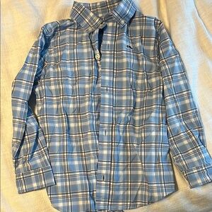 Vineyard vines performance Blue Plaid Kids Shirt